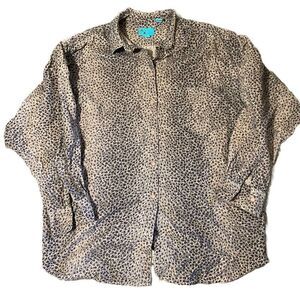 Vintage Leopard Print Womens Shirt